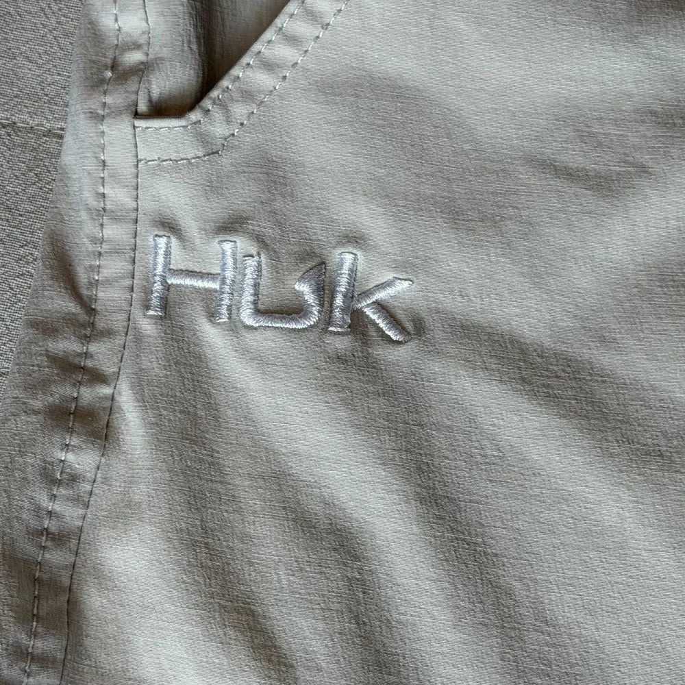 Huk Performance Fishing Short Mens XXL Tan Khaki Cargo Quick Dry Utility Pockets - Picture 3 of 6